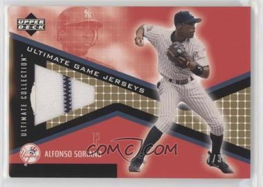 2002 Upper Deck Ultimate Collection - Ultimate Game Jerseys - Tier 2 Gold #JF-AS - Alfonso Soriano /30 [Good to VG‑EX]