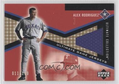 2002 Upper Deck Ultimate Collection - Ultimate Game Jerseys - Tier 3 #JP-AR - Alex Rodriguez /199