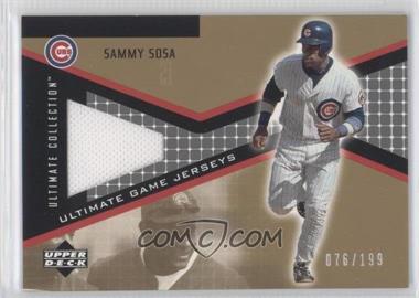 2002 Upper Deck Ultimate Collection - Ultimate Game Jerseys - Tier 4 #JR-SS - Sammy Sosa /199