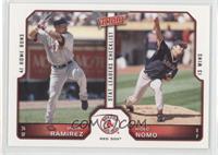 Stat Leaders Checklist - Manny Ramirez, Hideo Nomo