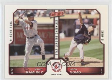 2002 Upper Deck Victory - [Base] #151 - Stat Leaders Checklist - Manny Ramirez, Hideo Nomo [Noted]