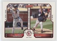 Stat Leaders Checklist - Manny Ramirez, Hideo Nomo