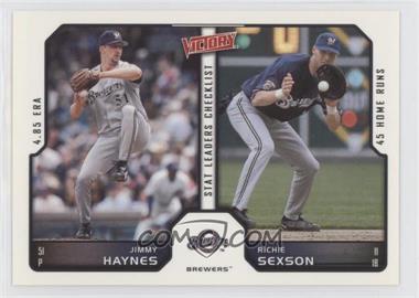 2002 Upper Deck Victory - [Base] #283 - Stat Leaders Checklist - Jimmy Haynes, Richie Sexson