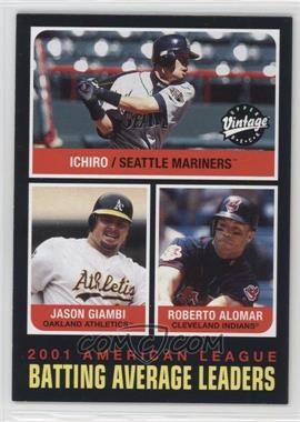 2002 Upper Deck Vintage - [Base] #271 - League Leaders - Roberto Alomar, Ichiro Suzuki, Jason Giambi