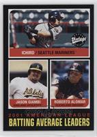 League Leaders - Roberto Alomar, Ichiro Suzuki, Jason Giambi