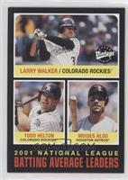 League Leaders - Larry Walker, Moises Alou, Todd Helton