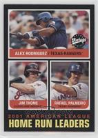 League Leaders - Alex Rodriguez, Jim Thome, Rafael Palmeiro