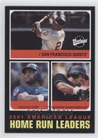 League Leaders - Barry Bonds, Sammy Sosa, Luis Gonzalez (Names Not Printed on F…