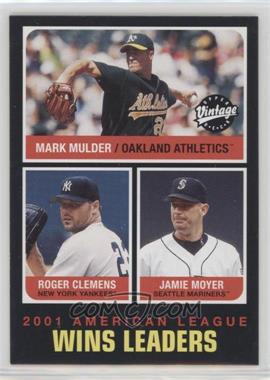 2002 Upper Deck Vintage - [Base] #275 - League Leaders - Mark Mulder, Jamie Moyer, Roger Clemens