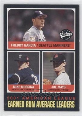 2002 Upper Deck Vintage - [Base] #277 - League Leaders - Freddy Garcia, Mike Mussina, Joe Mays