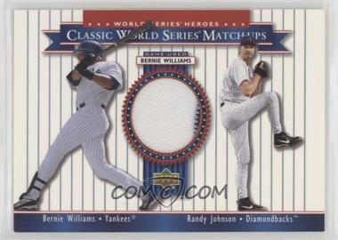 2002 Upper Deck World Series Heroes - Classic World Series Match-Ups #MU01b - Bernie Williams, Randy Johnson