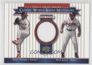 2002 Upper Deck World Series Heroes - Classic World Series Match-Ups #MU95 - David Justice, Dennis Martinez