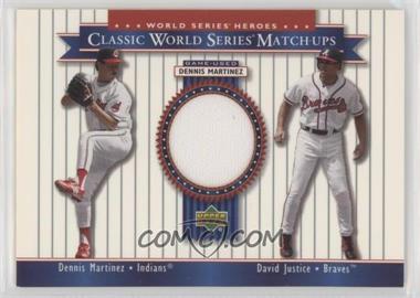 2002 Upper Deck World Series Heroes - Classic World Series Match-Ups #MU95 - David Justice, Dennis Martinez