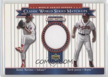 2002 Upper Deck World Series Heroes - Classic World Series Match-Ups #MU95 - David Justice, Dennis Martinez