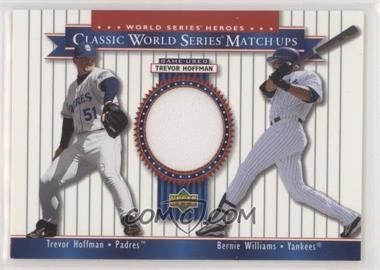 2002 Upper Deck World Series Heroes - Classic World Series Match-Ups #MU98A - Trevor Hoffman, Bernie Williams