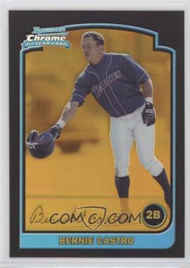 2003 Bowman Chrome - [Base] - Gold Refractor #195 - Bernie Castro /170