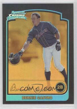 2003 Bowman Chrome - [Base] - Gold Refractor #195 - Bernie Castro /170