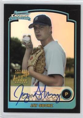 2003 Bowman Draft Picks & Prospects - [Base] - Chrome Refractor #BDP169 - Jay Sborz