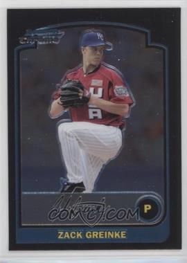 2003 Bowman Draft Picks & Prospects - [Base] - Chrome #BDP134 - Zack Greinke