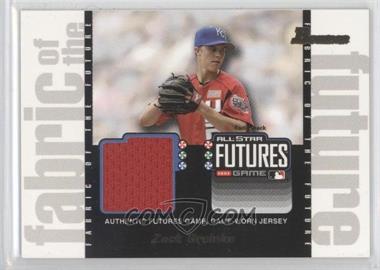 2003 Bowman Draft Picks & Prospects - Fabric of the Future #FF-ZG - Zack Greinke