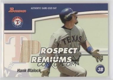 2003 Bowman Draft Picks & Prospects - Prospect Premiums #PP-HB - Hank Blalock