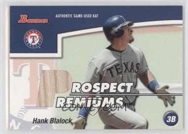 2003 Bowman Draft Picks & Prospects - Prospect Premiums #PP-HB - Hank Blalock