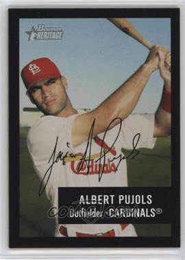 2003 Bowman Heritage - [Base] - Black Facsimile Signature #100 - Albert Pujols