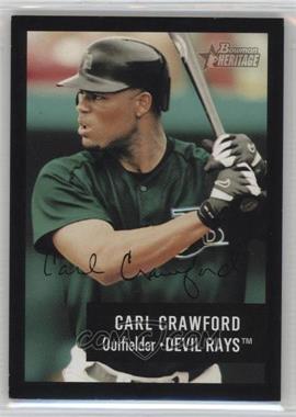 2003 Bowman Heritage - [Base] - Black Facsimile Signature #111 - Carl Crawford