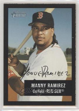 2003 Bowman Heritage - [Base] - Black Facsimile Signature #122 - Manny Ramirez [EX to NM]