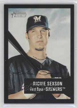 2003 Bowman Heritage - [Base] - Black Facsimile Signature #134 - Richie Sexson