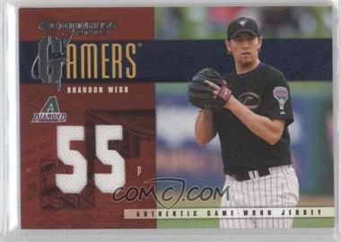 2003 Donruss - Gamers - Jersey Number #G-18 - Brandon Webb /50