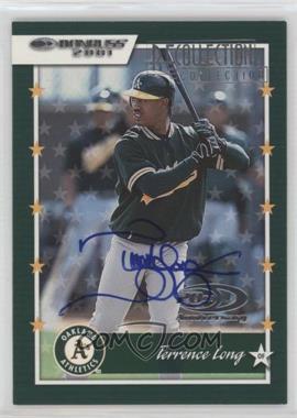 2003 Donruss - Recollection Collection Autographs #90 - Terrence Long (2001 Donruss) /21 [EX to NM]