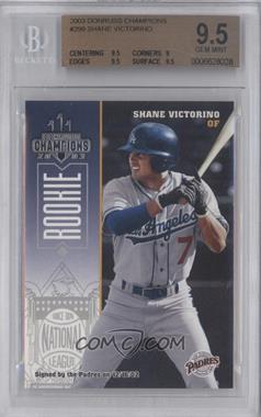 2003 Donruss Champions - [Base] #299 - Shane Victorino [BGS 9.5 GEM MINT]