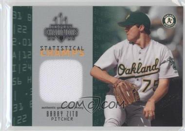 2003 Donruss Champions - Statistical Champs - Materials #SC-20 - Barry Zito /100