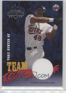 2003 Donruss Champions - Team Colors - Materials #TC-29 - Torii Hunter /200