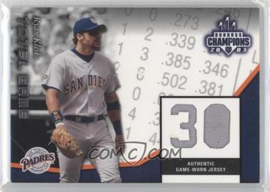 2003 Donruss Champions - Total Game - Materials #TG-39 - Ryan Klesko /200