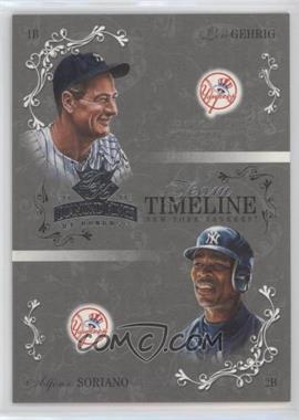 2003 Donruss Diamond Kings - Team Timeline - Hawaii Trade Conference Embossing #TT-10 - Lou Gehrig, Alfonso Soriano /50