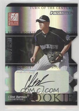 2003 Donruss Elite Extra Edition - [Base] - Turn of the Century Die-Cut Autographs #5 - Clint Barmes /100