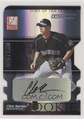 2003 Donruss Elite Extra Edition - [Base] - Turn of the Century Die-Cut Autographs #5 - Clint Barmes /100