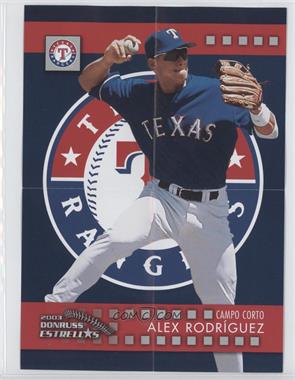 2003 Donruss Estrellas - Posters de su Jugador #4 - Alex Rodriguez Base/Checklist
