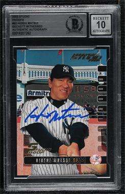 2003 Donruss Studio - [Base] - Studio Proof #62 - Hideki Matsui /100 [BAS BGS Authentic]