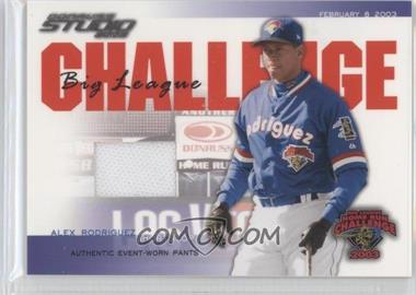 2003 Donruss Studio - Big League Challenge - Materials #BLC-46 - Alex Rodriguez