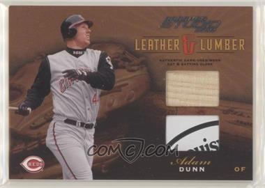 2003 Donruss Studio - Leather & Lumber - Combos #LL-1 - Adam Dunn /50