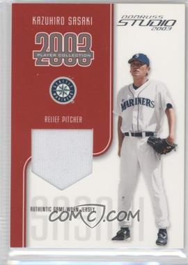 2003 Donruss Studio - Player Collection Jerseys #_KASA - Kazuhiro Sasaki /300