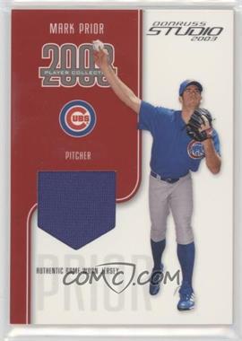 2003 Donruss Studio - Player Collection Jerseys #_MAPR - Mark Prior /300