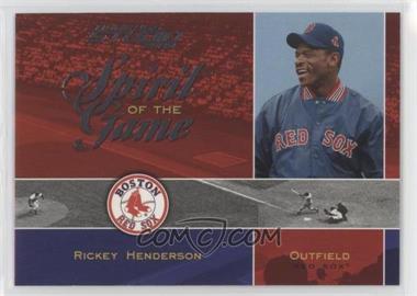 2003 Donruss Studio - Spirit of the Game #SG-4 - Rickey Henderson /1250