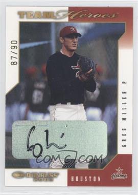 2003 Donruss Team Heroes - [Base] - Autographs #224 - Greg Miller /90