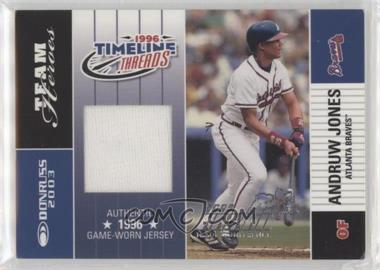 2003 Donruss Team Heroes - Timeline Threads - Hawaii Trade Conference #TT-49 - Andruw Jones /1 [EX to NM]