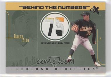 2003 EX - Behind The Numbers Game-Used - Patch #BTNGU-BZ - Barry Zito /99 [Good to VG‑EX]