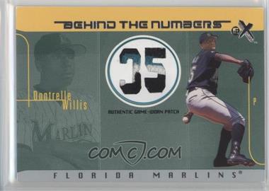 2003 EX - Behind The Numbers Game-Used - Patch #BTNGU-DW - Dontrelle Willis /99 [Noted]